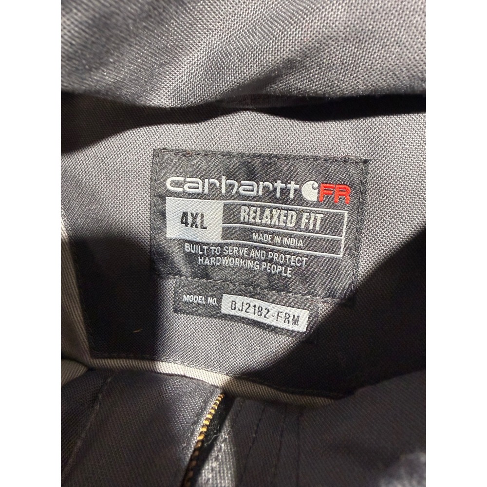 Carhartt FR Flame Resistant‎ Relaxed Fit Jacket Brown Mens 4XL OJ2182-FRM NEW - Picture 4 of 8